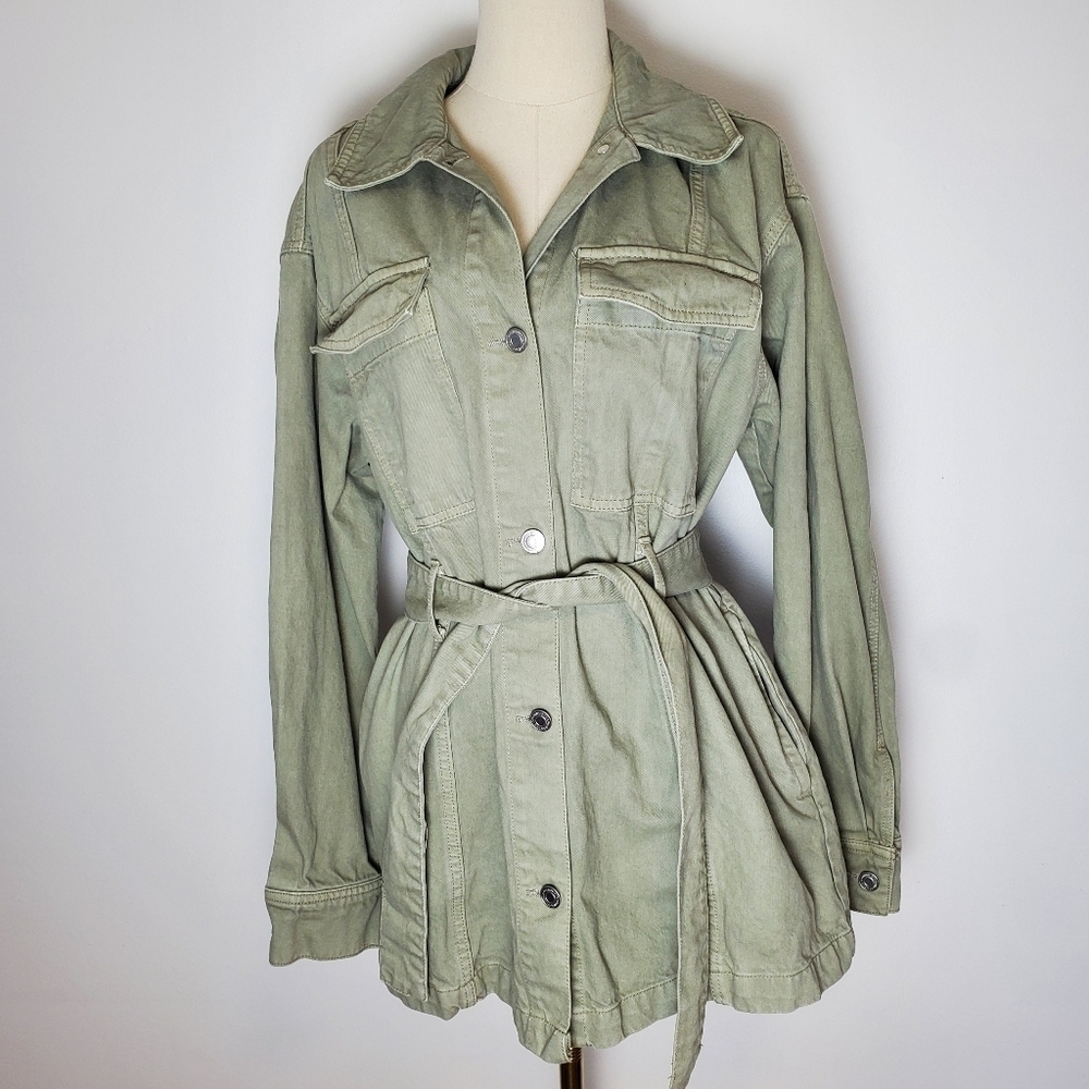 Dynamite Belted Denim Shacket - Picture 12 of 12